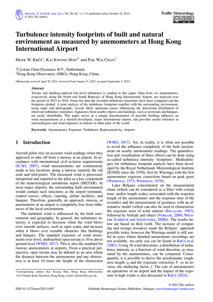 lejer Situation Megalopolis Turbulence intensity footprints of built and natural environment as  measured by anemometers at Hong Kong International Airport -  Meteorologische Zeitschrift Vol. 31 No. 1 — Schweizerbart science publishers