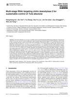 Image of first page of: Multi-stage RNAi targeting chitin deacetylase 2 for sustainable control of Tuta absoluta
				