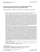 Image of first page of: Deciphering the metamorphic history of low-grade
					metasediments of Saxo-Thuringia (Germany) using Th-U-Pb monazite
					dating