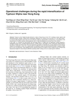 Image of first page of: Operational challenges during the rapid intensification of Typhoon Wiphas near Hong Kong
