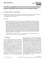 Image of first page of: Combining aggregation pheromones and entomopathogenic fungi for population-level control of the red palm weevil
