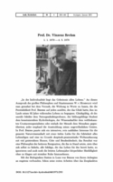Image de la premiere page de: Prof. Dr. Vinzenz Brehm (1.1.1879-4.5.1970)