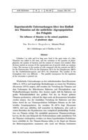 Image of first page of: Experimentelle Untersuchungen über den Einfluß des Thiamins auf die natürliche Algenpopulation des Pelagials