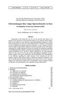 Image de la premiere page de: Untersuchungen über einige Spurenelemente in Seen