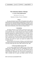 Image of first page of: The freshwater Hydras of Europe  
1. A review of the european species