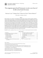 Image de la premiere page de: The enigmatic giant fossil Prototaxites reveals a new facet of its life in the Early Devonian