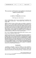 Image de la premiere page de: The occurence and formation of pyrophanite
in late-formed magnetite porphyroblasts