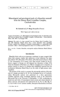 Image de la premiere page de: Mineralogical and petrological study of a
blueschist metatuff from the Zelezny Brod Crystalline Complex,
Czechoslovakia